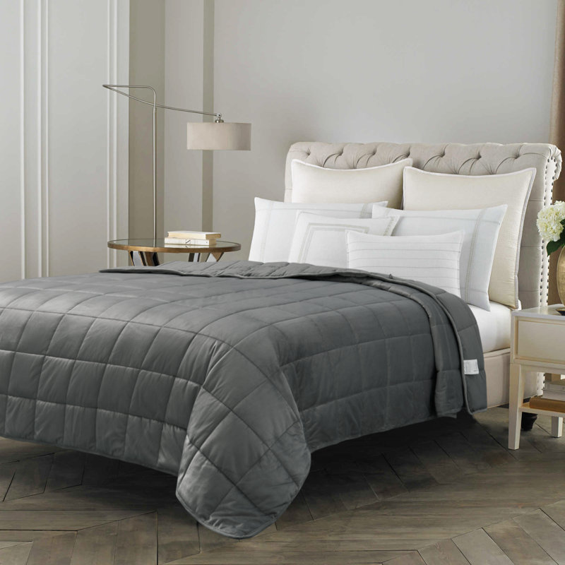 Devra Patchwork Bedspread, Grey, 150 x 200 cm Bedspread