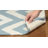 Naomi Hand Woven Flat Weave Wool/Viscose/Cotton Chevron Rug in Blue-16769868