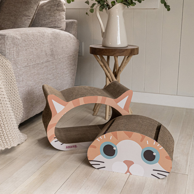 Emmogene Scratching Post, Orange/Blue