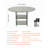 47 In Round Dining Table Wood Kitchen Table For 4-6 Person Grey (Only Table)