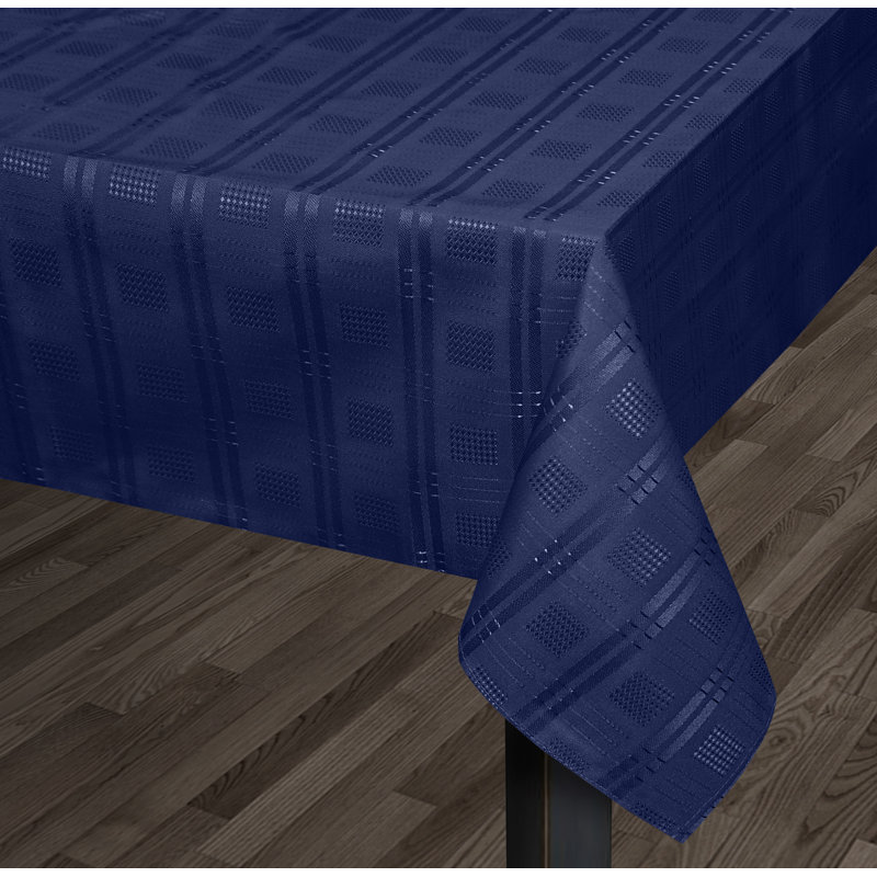 Orlinda Modern Jacquard Hampton Tablecloth Collection, Navy, 3cm W x 178cm L