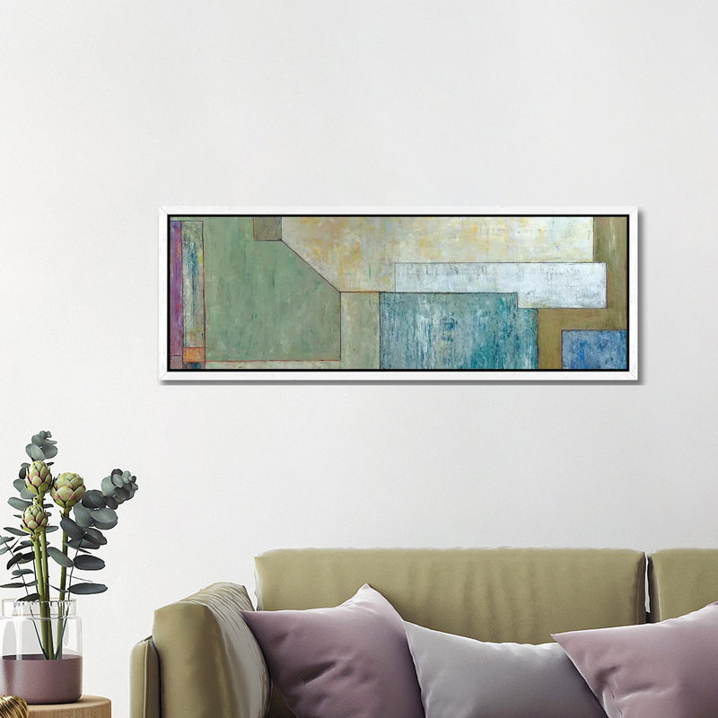 Soft Landing by Stephen Cimini - Panoramic Painting on Canvas, White Framed, 121.92 cm H x 40.64 cm W