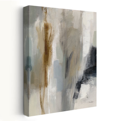 Ethereal Sandy Beach II - Abstract Black Brown Coastal