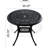 Cast Aluminum Patio Table, 34.9-Inch - Coating, Relaxing Seating Dining Table With Black Frame Weather- Finish, User-