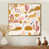 Toile avec cadre flottant or