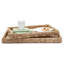 Set Of 2 Hand-Crafted Sea Grass And Rattan Oversized Decorative Square Tray