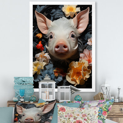 " Curious Blooming Piglet "