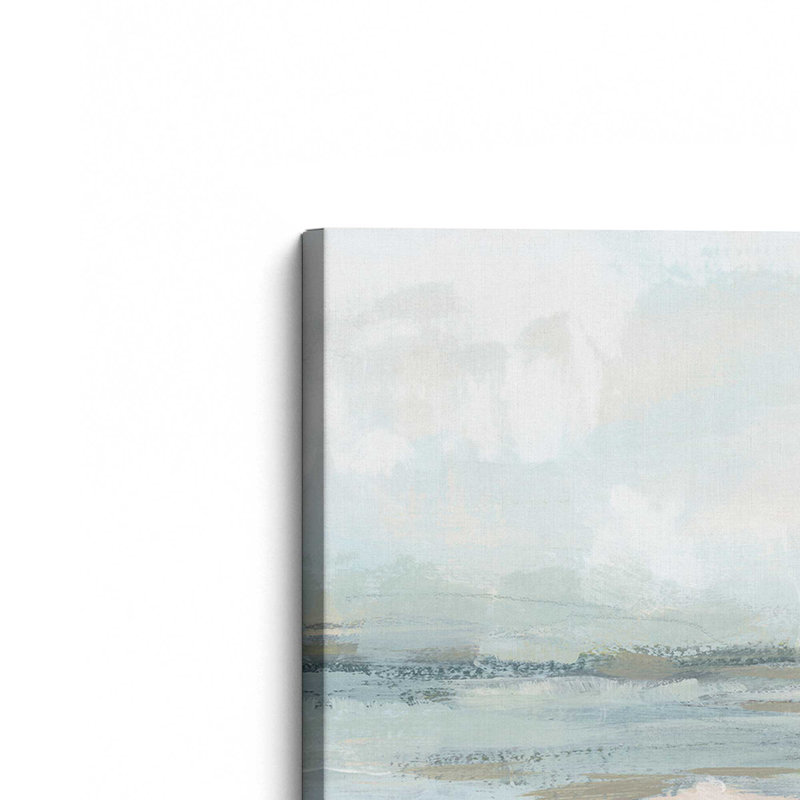 Ensemble de 2 vagues doucement évoquées, Toile tendue, H 16 po x l 32 po