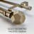 Rukshan Iron Adjustable Double Curtain Rod-463247439