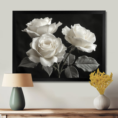 Monochromes en noir et blanc Roses Bloom II - Roses, art mural
