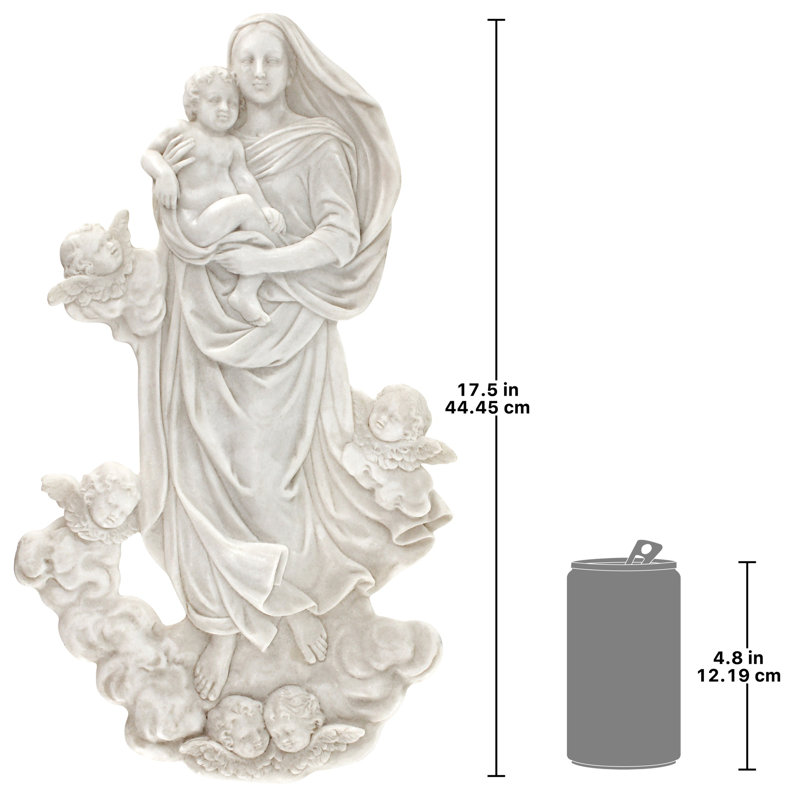 Mary with Cherubs Wall Sculpture