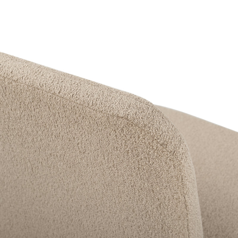 Maricelle Boucle Dining Chair, Light Brown