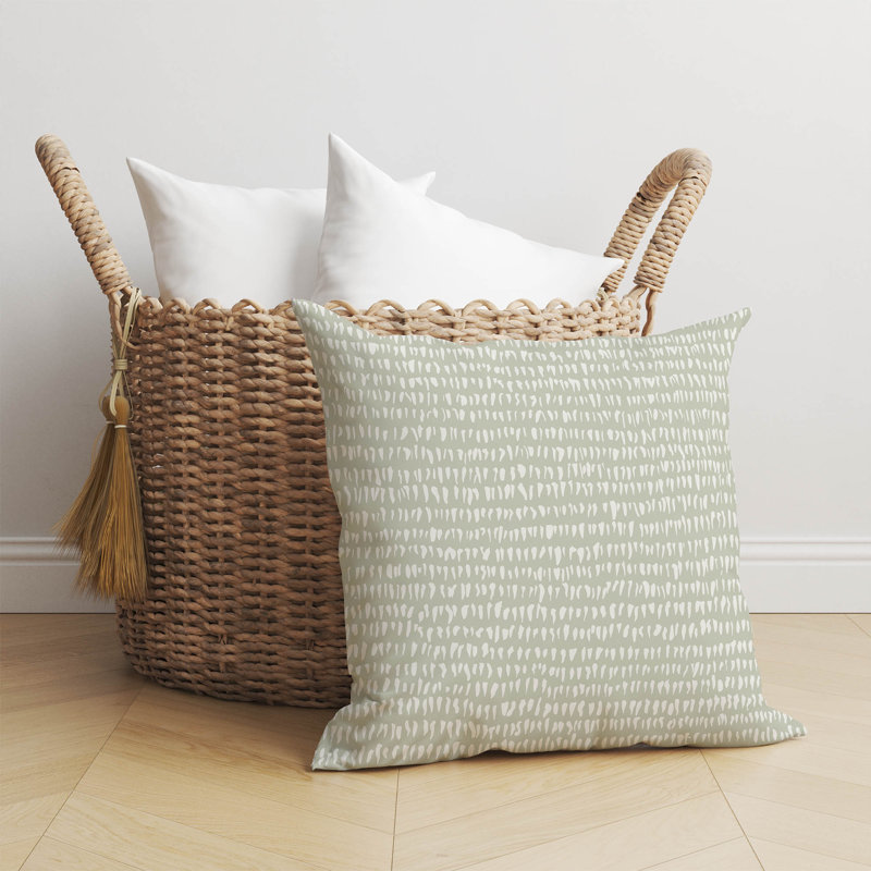 Crops Light Green Throw Pillow, 26"H x 26"W