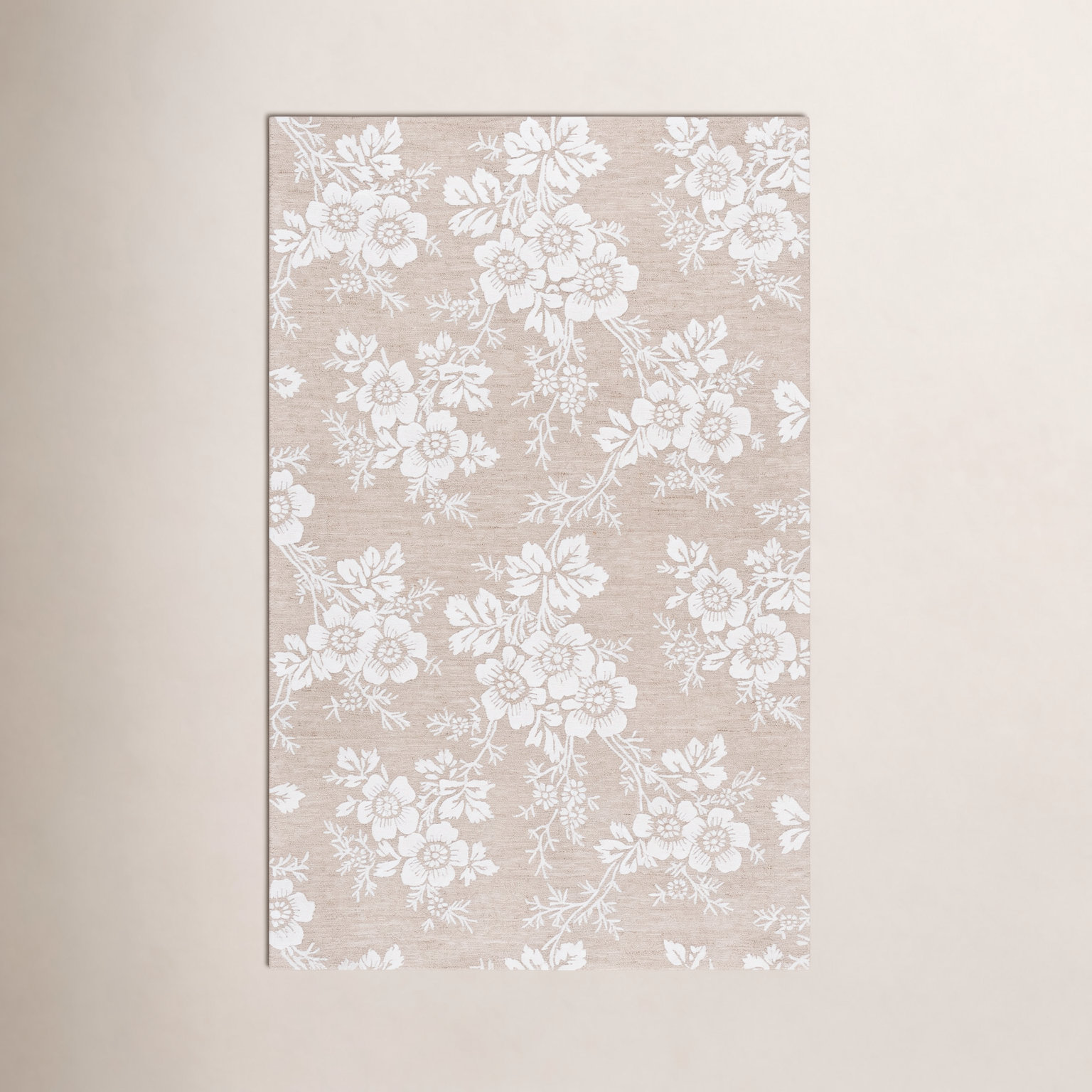 Hand-Tufted Wool Floral Rug, Rectangle 8' x 10'