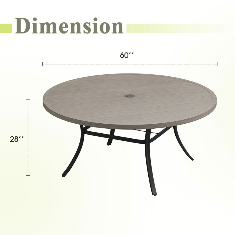 Table de salle à manger 60 po, Bois brossé gris