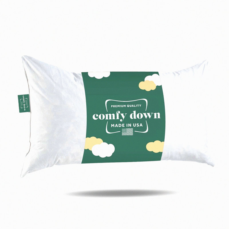 Luxury Down-Filled Cotton Throw Pillow Insert - Rectangle, 233 Thread Count - Decorative Feathers Fill Cushion Insert