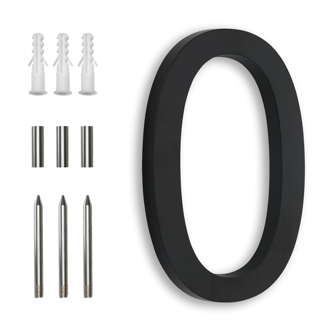 7" H Metal House Number Flush or Floating Mount, Clean Finished Look AMOBRO 