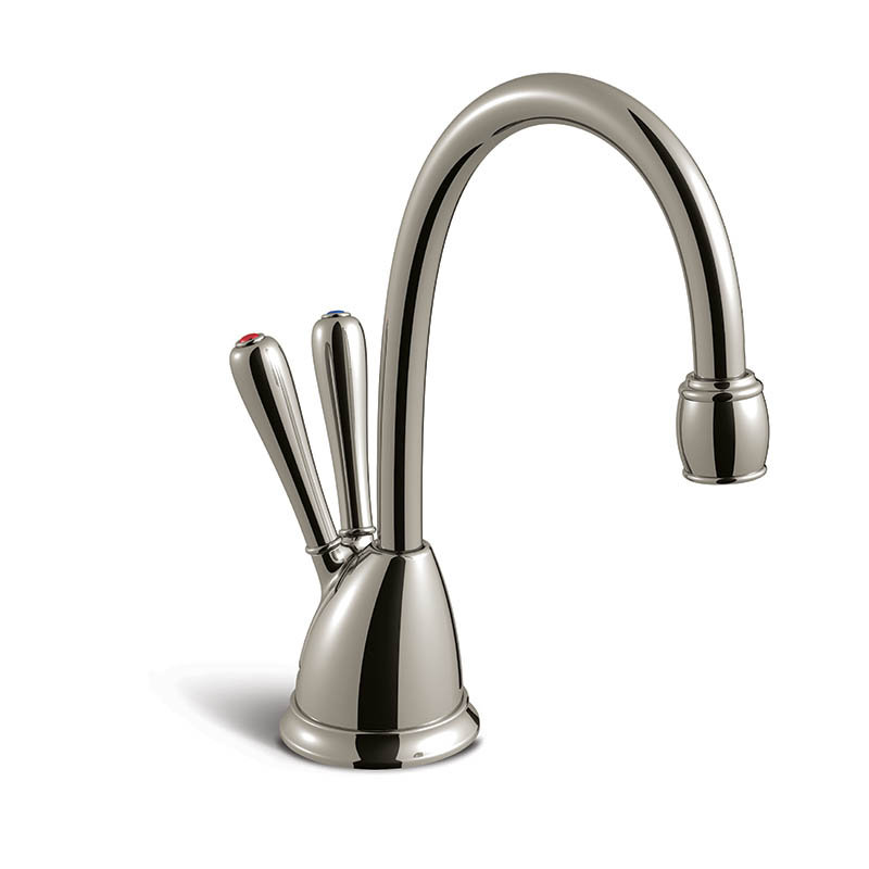Distributeur d'eau chaude et froide, Nickel satiné
