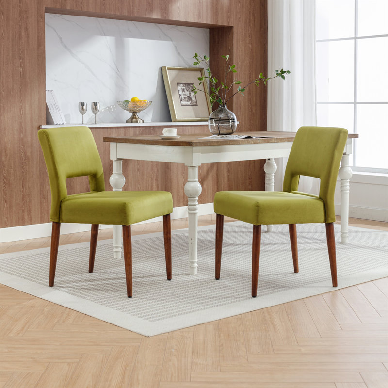 Chaise d'appoint en velours sahiba, Vert