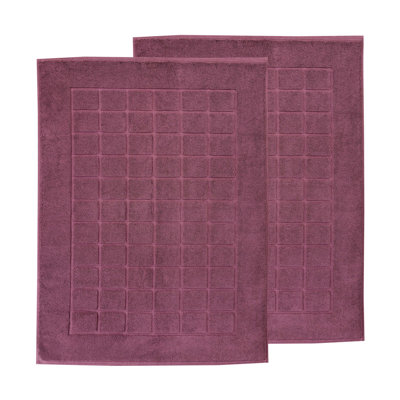 100% Cotton Thick & Absorbent Reversible Checkered Bath Mats