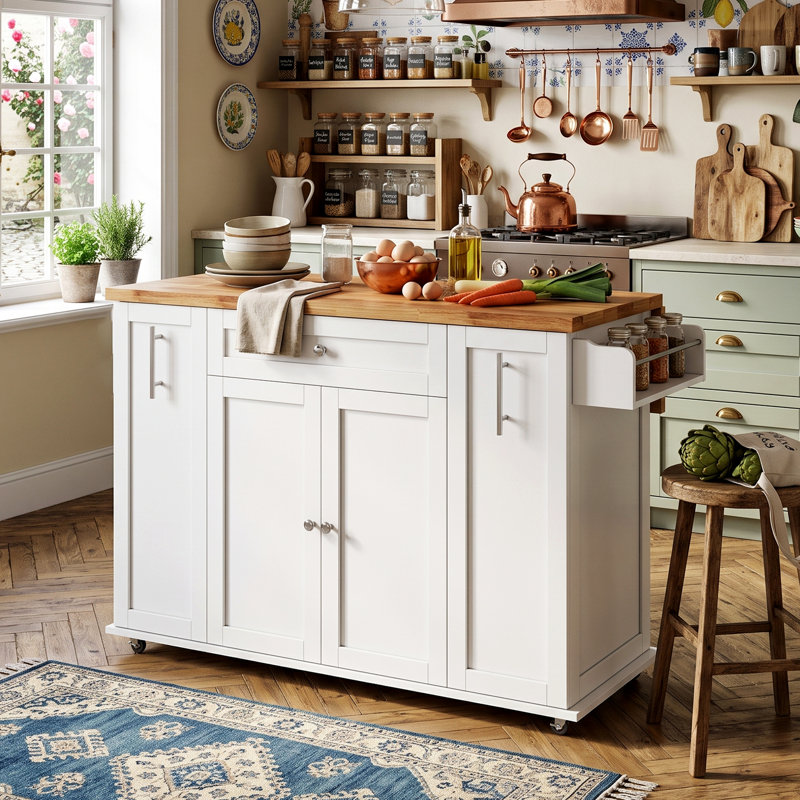 Smart Compact Kitchen Islands 120 cm W Kitchen Island with Top