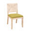 Chaise d'appoint de salle à manger à dossier tissé en bois massif 19,5 po H King Louis-1306519174