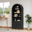 70.08"H Arched Storage Bookcase-970836481
