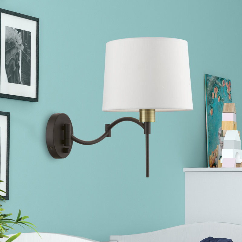 Tyonna Steel Plug-in Swing Arm Sconce, Bronze