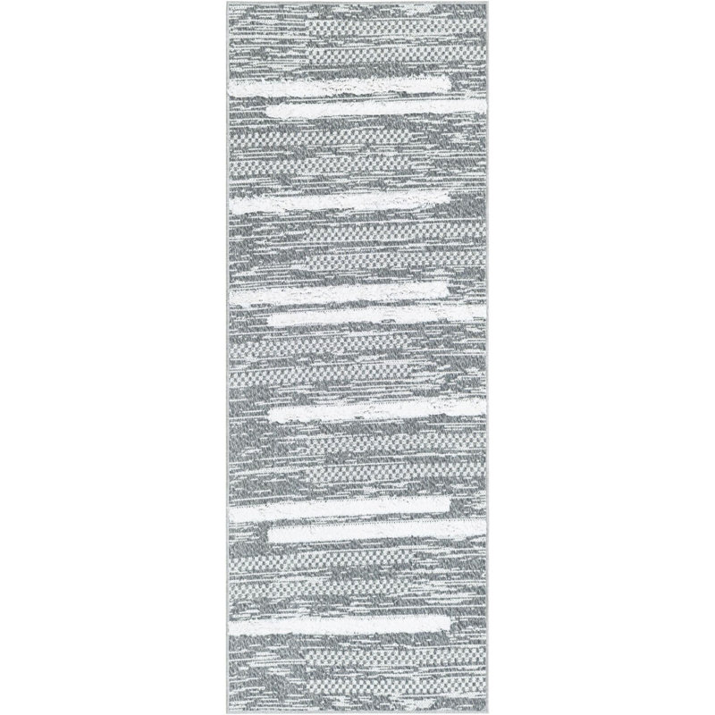 Cotton Abstract Indoor Rug, Runner 2'3" x 6'1"