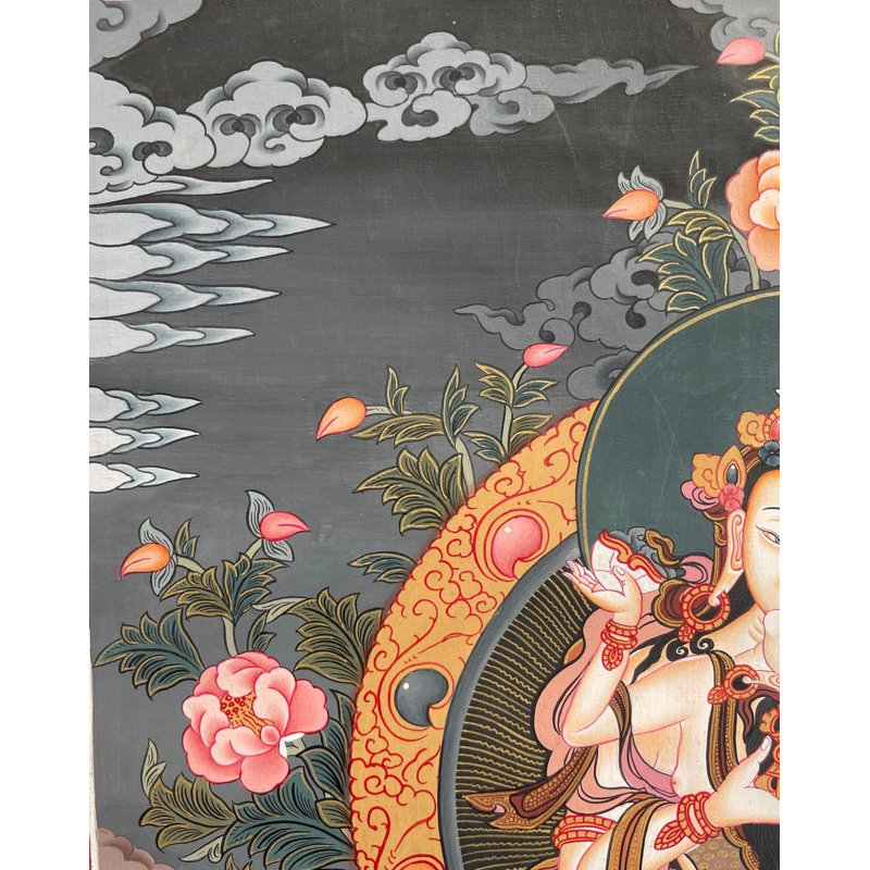 Vajrasattva Yab Yum Thangka (Thangka sans brocart)