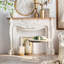 White Solid Wood Freestanding Fireplace
