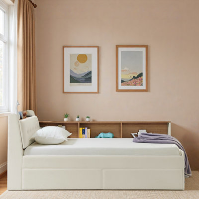 Multi-functional Daybed With Storage Headboard, Wireless Charging, 2 Storage Drawers And Led Lights by Latitude Run