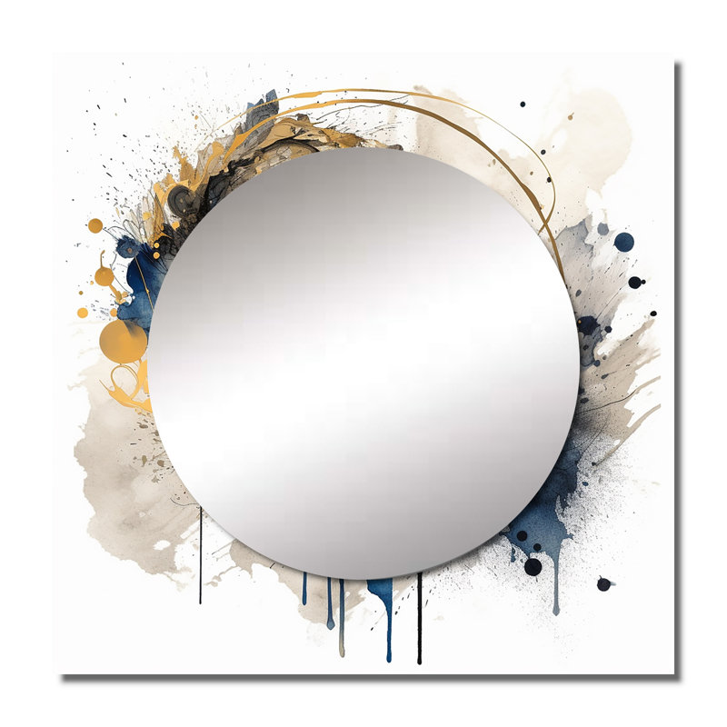 Grand miroir mural carré Gereline - Minimalisme, 23 po x 23 po