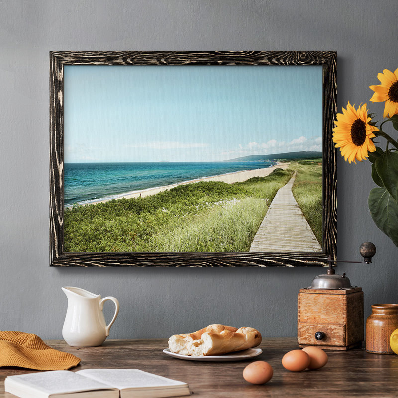 Iverness Beach Boardwalk, reproduction d'art sur toile, Noir, H 14 po x l 20 po x P 1,5 po