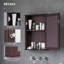 Armoire de salle de bain avec miroir, armoire à pharmacie murale avec tablettes