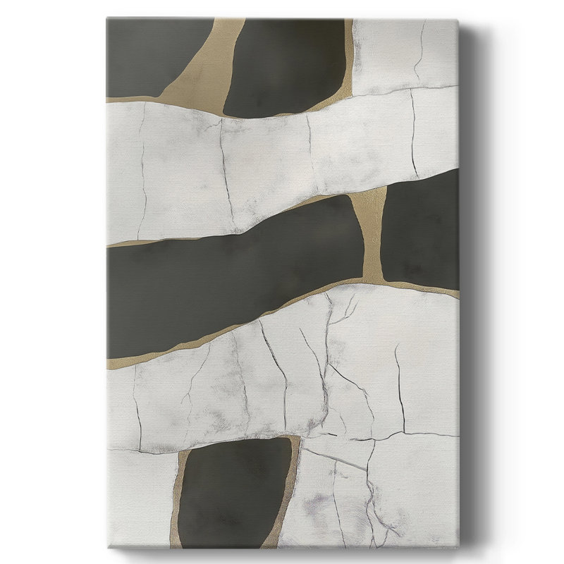 Toile tendue avec châssis abstrait XX, prête à être accrochée, H 18 po x l 12 po