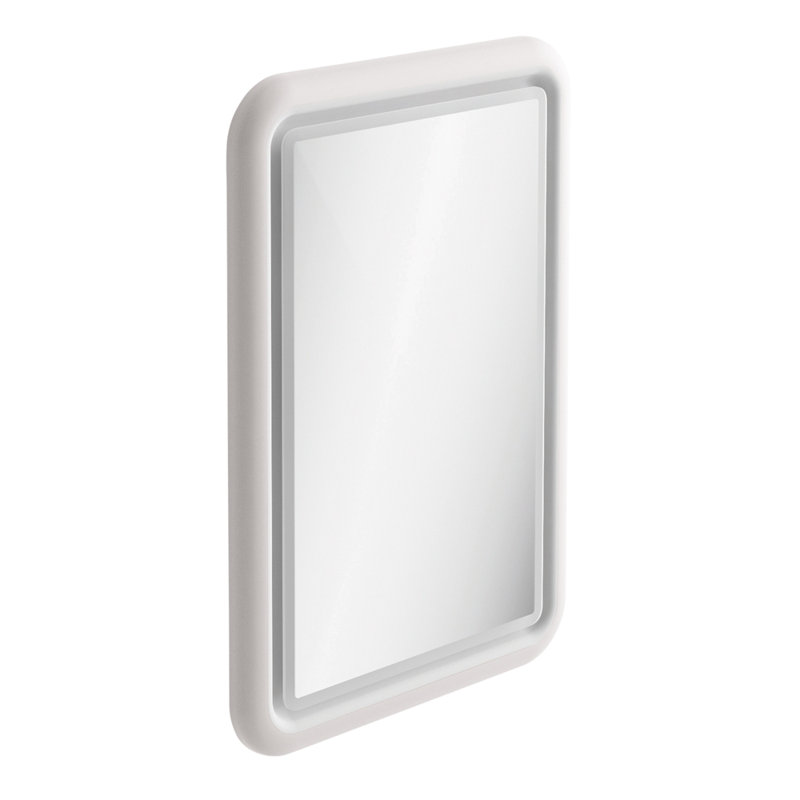 Senah Flat Mirror, White