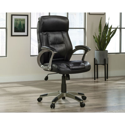 Chaise de bureau en cuir Treyce