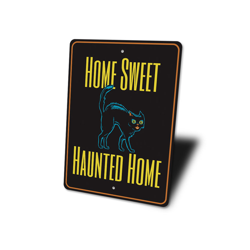 Home Sweet Haunted Home Sign, 14" H x 10" W x 0.04" D