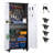 30 In. W X 71 In. H X 15 In. D 2-shelf Metal Freestanding Storage Cabinet With Multipurpose Pegboard In Gray And White