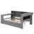 Streamlined Bed With Storage Racks, Drawers, Power Charging Outlet, LED Illumination, And Workstation-222025801-222025799