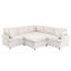 Canapé modulaire amovible à 6 po Canapé en U pour le salon. Spacieux et confortable. Cadre en bois massif. Tissu. Bourre en coton PP. Housses de coussin à fermeture à glissière. Beige L 100,4 po x