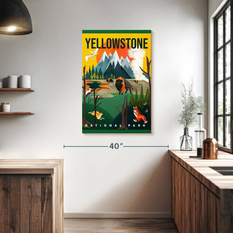 Alvord Yellowstone Park, H 39 po x l 26 po
