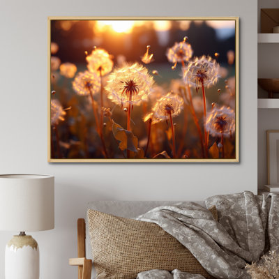 Dandelion Whispering Wishes - Art mural sur toile florale
