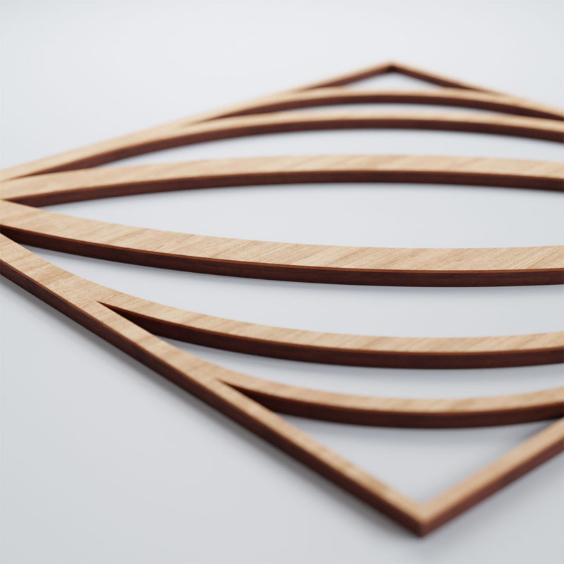 Panneaux muraux décoratifs en bois Otis, Aulne, H 15 3/8 po x l 15 3/8 po x P 3/8 po