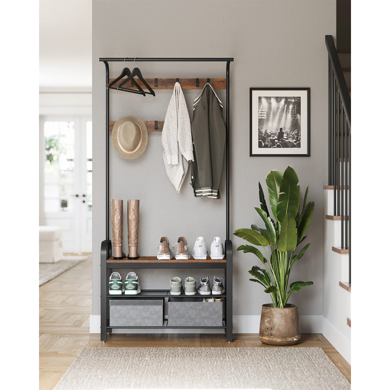 Armor Hall Tree 84cm Wide with Bench and Shoe Storage