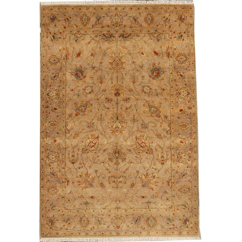 Hand-Knotted High-Quality Brown and Brown Area Rug