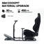 Racing Game Simulator Stand with Black Seat, Not Include Steering wheel & Wheels & Pedals and Shifter Handbrake