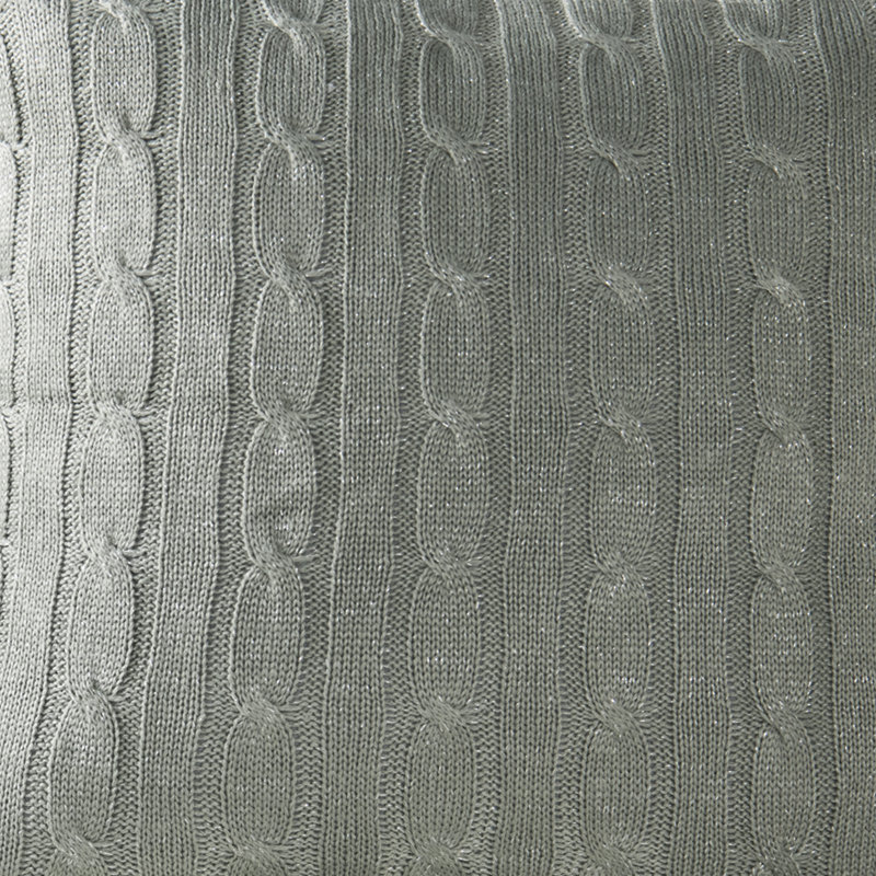 Cable Reversible Pillow Cover, Ghost Gray