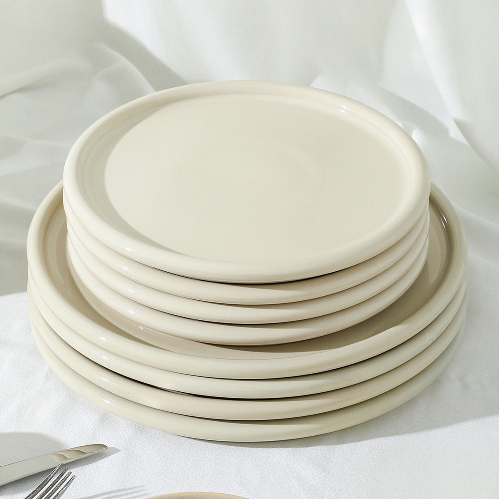 Eden 11" Dinner Plate, Beige